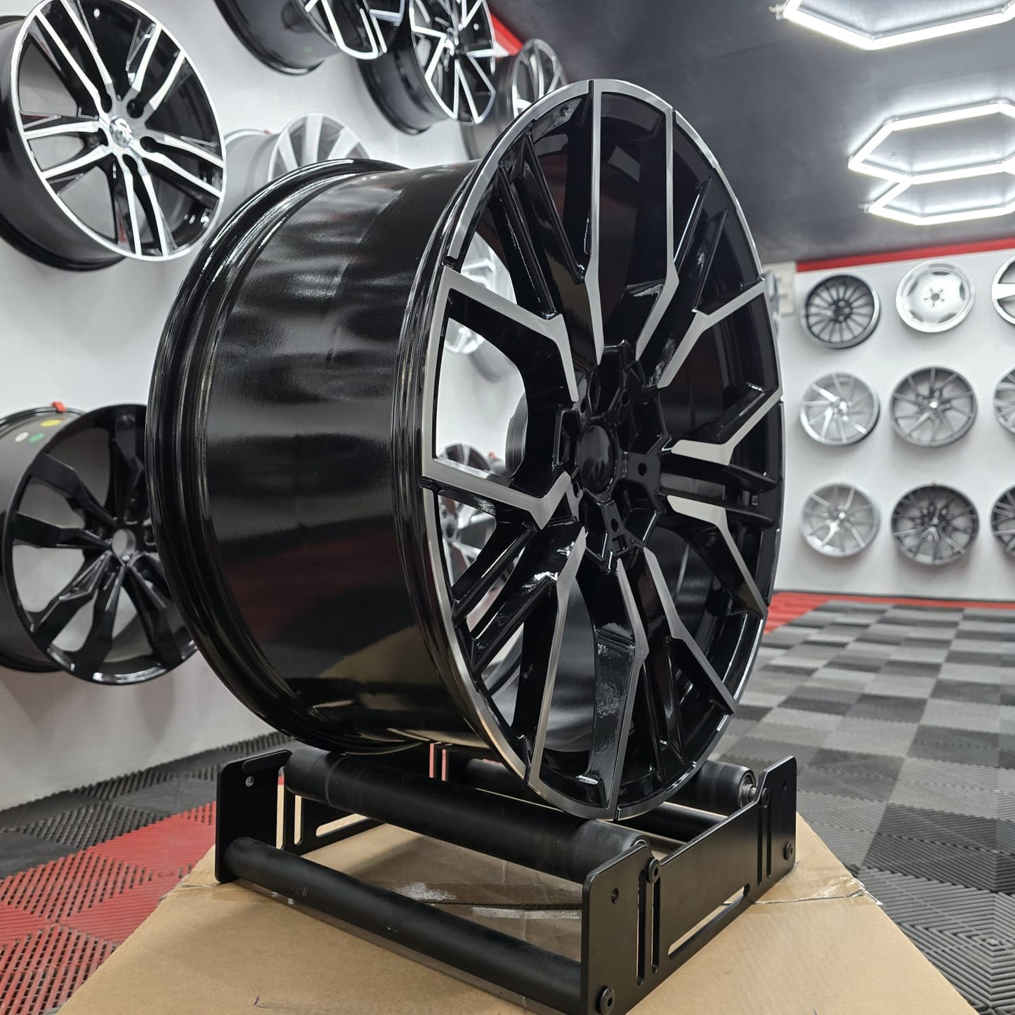 19" 230480 Style Alloy Wheels Black Machine face