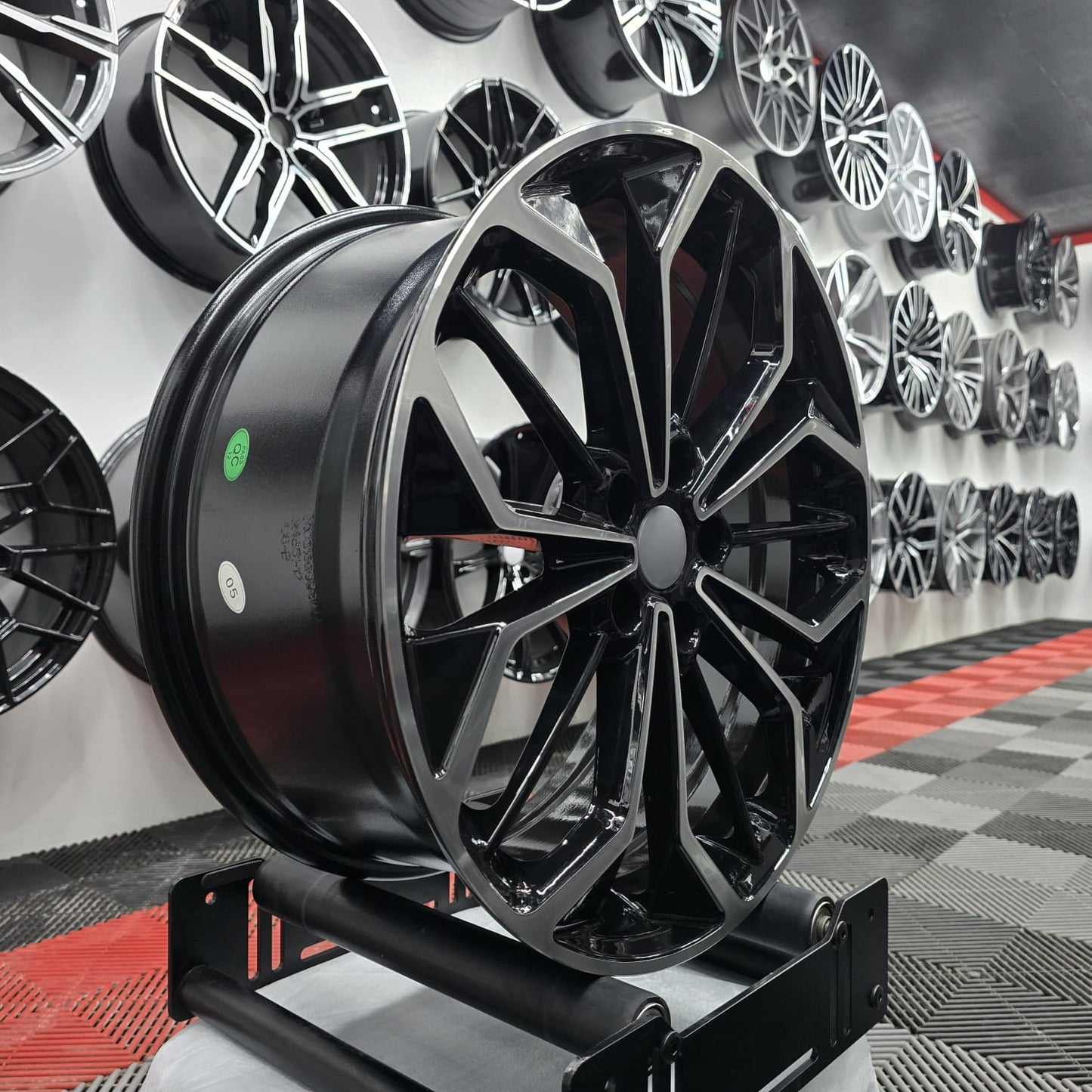 19" 5x108 Ford 396719 Style, Black Machine Face