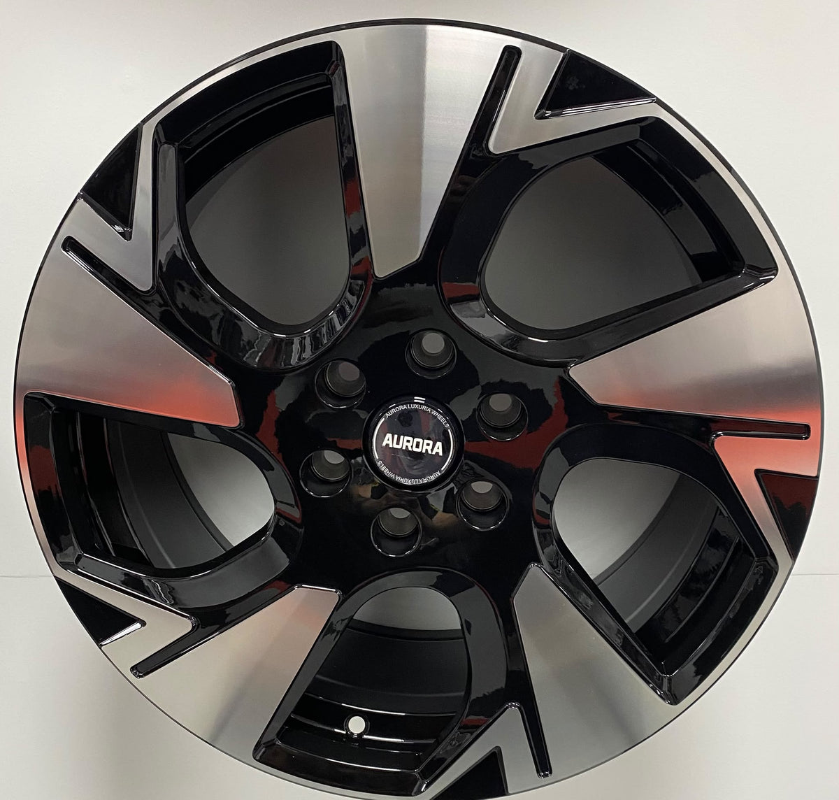 18" 6X120 145 STYLE ALLOYS BLACK MACHINE FACE