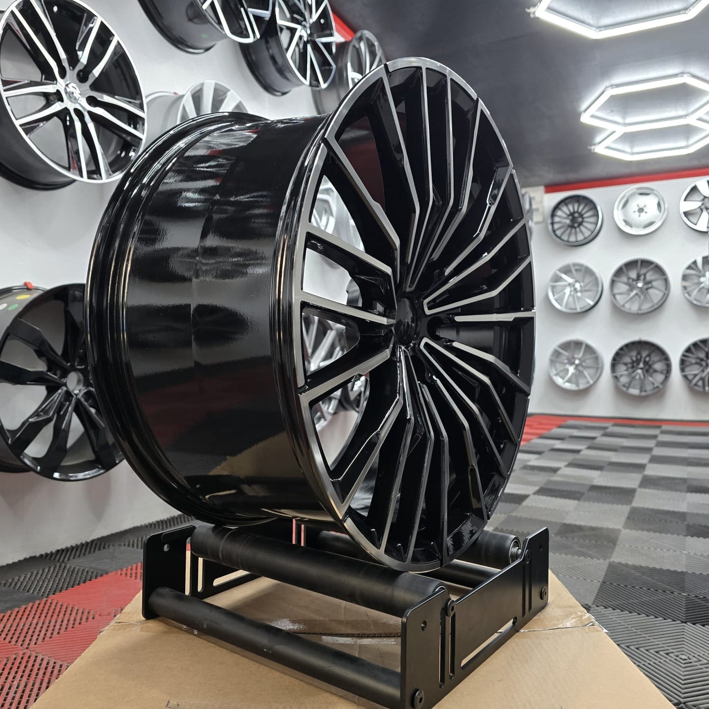20" 230048 Style Alloy Wheels , Black Machine Face
