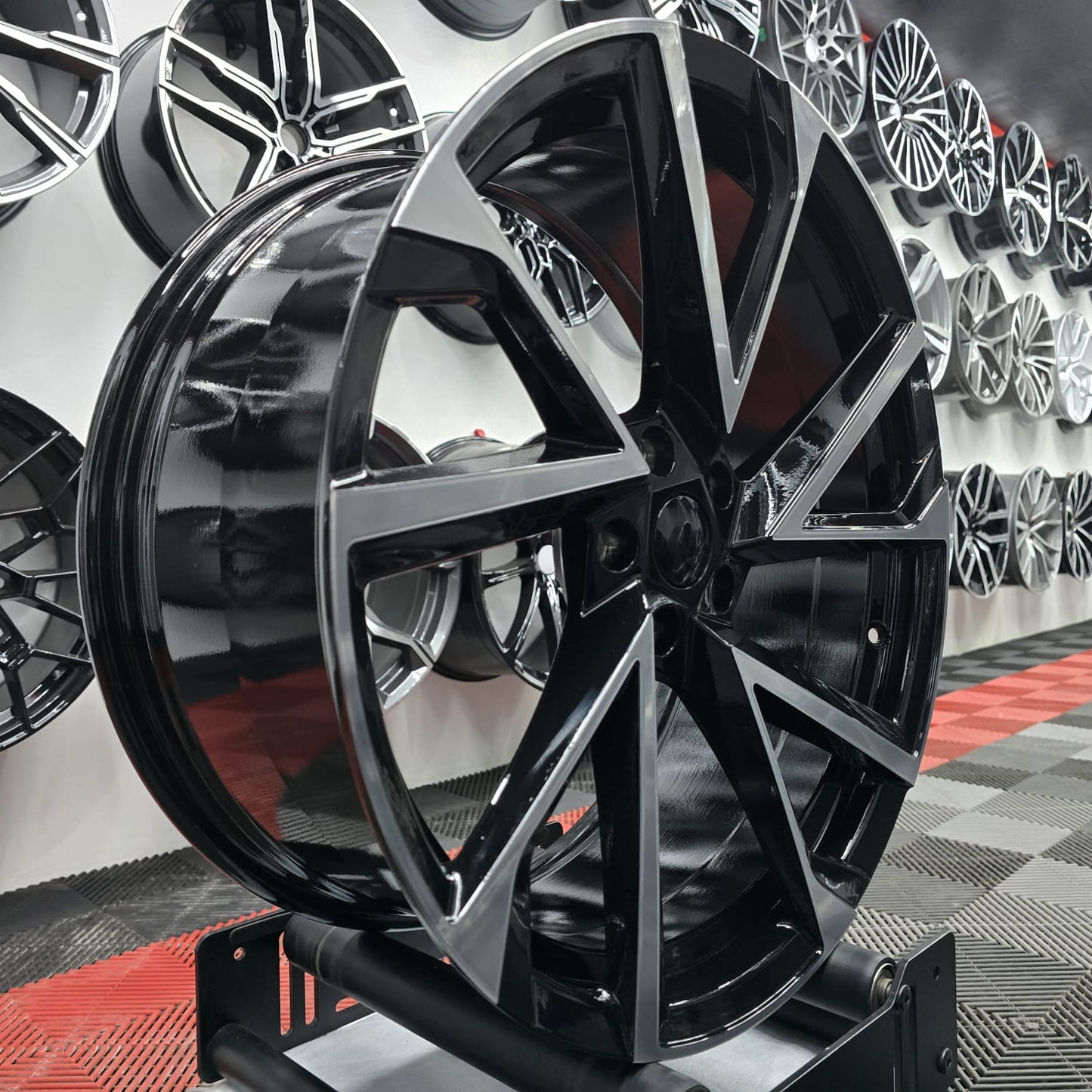 20" 5X112 230492 Style Alloy Wheels BLK/MF