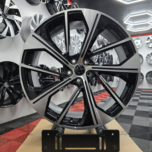 21" Audi 2300101 Style Alloy Wheels, Black machine face
