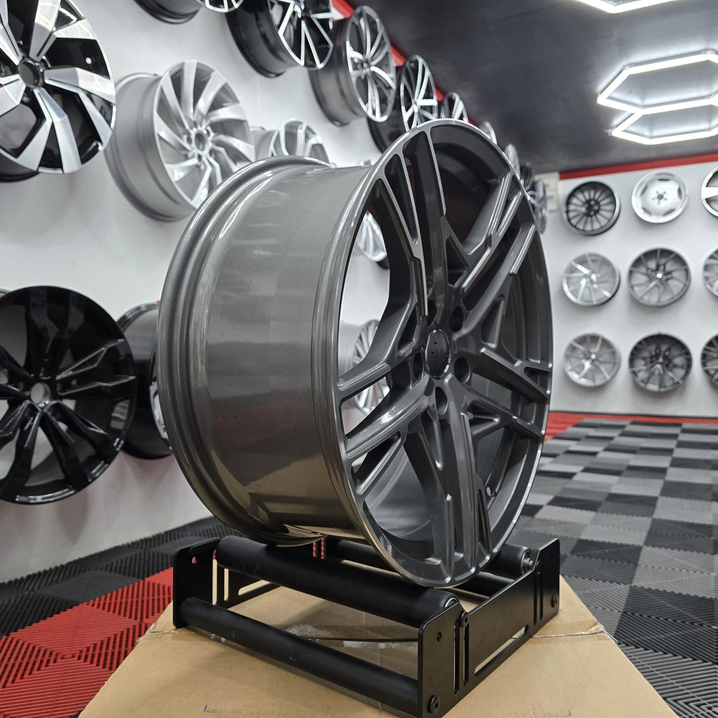 20" Audi 230110 Style Wheels Grey Machine Face