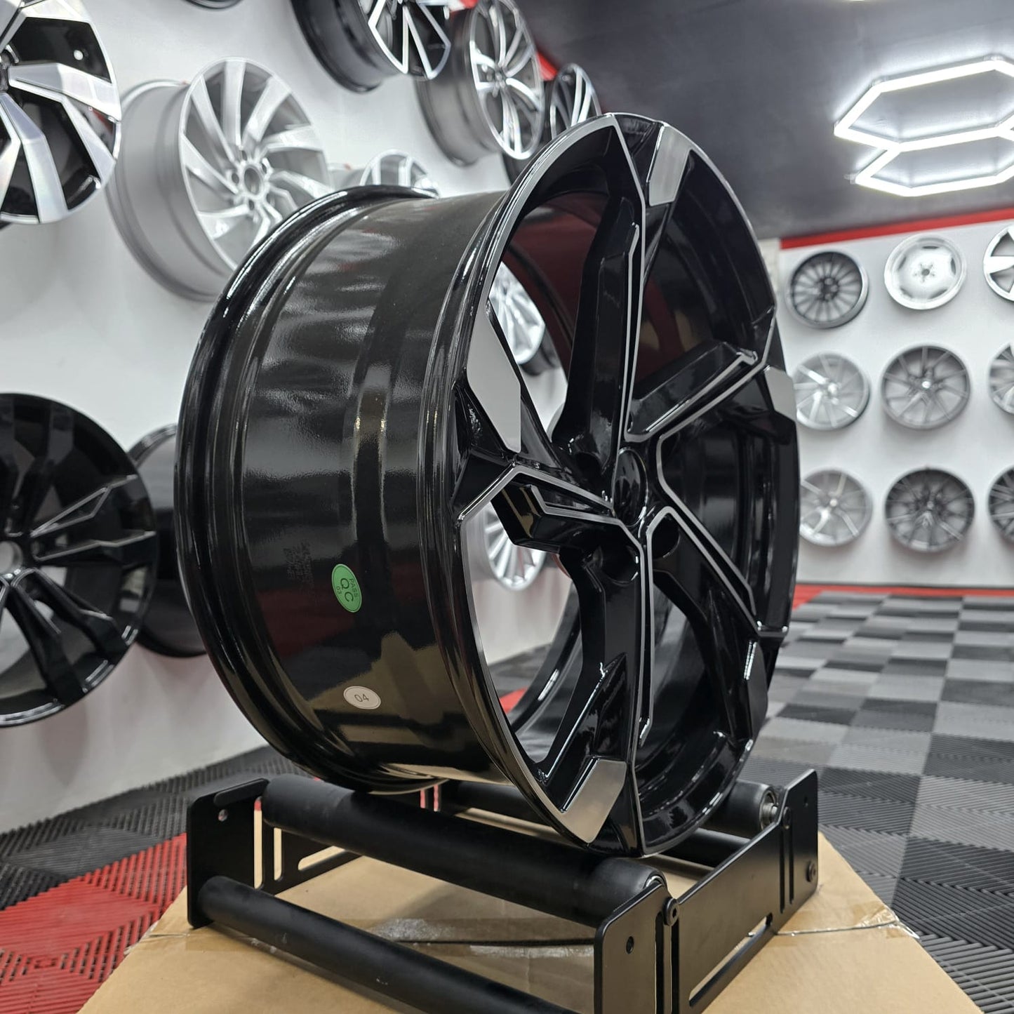 19" Audi 230486 Style Alloy Wheels.. Black Machine Face