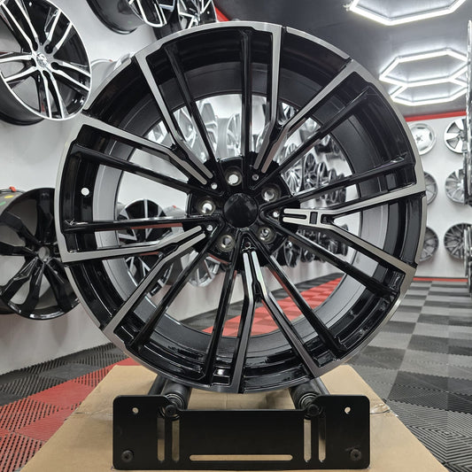 18" 5x120  396648 Alloy Wheels , Black Machine Face