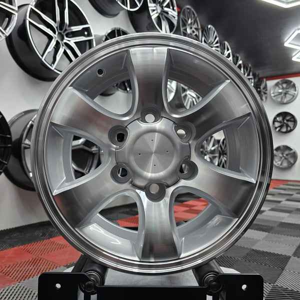 15" 6X139 726 STYLE ALLOY WHEEL SILVER/MF
