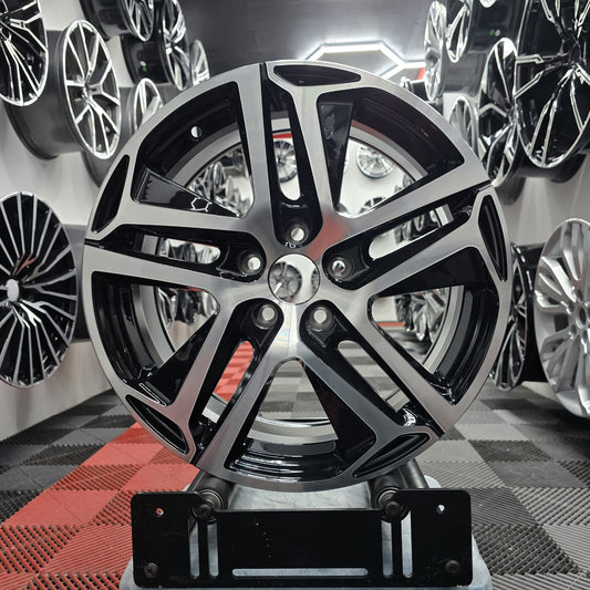 17 " 396825 Style Alloy Wheels Black Machine face