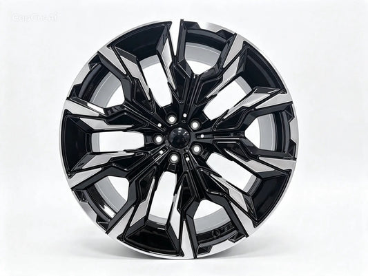21" 5x112 396827 Style Alloy Wheels ,Black Machine Face