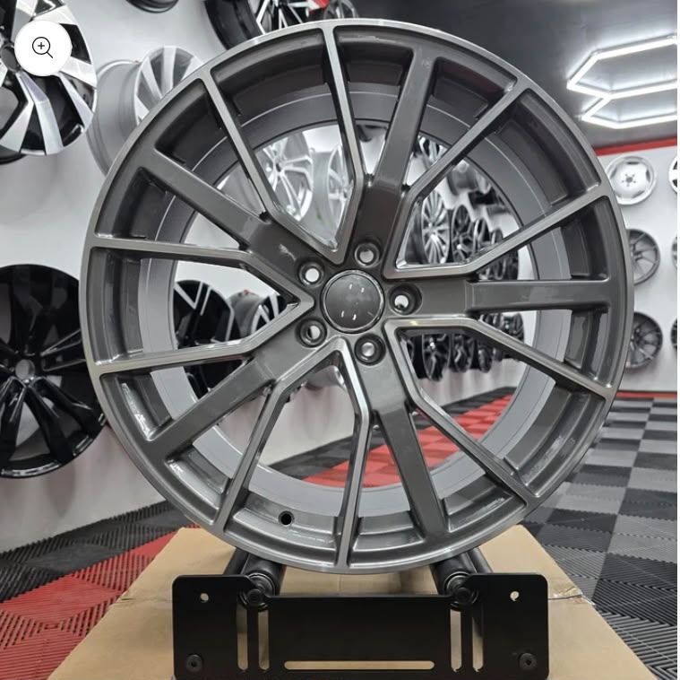 22" 5x112 396459 Style Alloy Wheels Gloss grey machine face