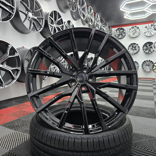 22" F5X Style Replacement Alloy Wheels BLACK