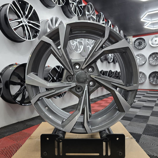 19" Audi 230113 Style Alloy Wheels grey machine face