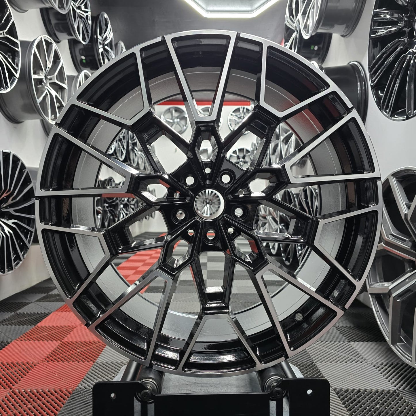 20" 360 Replacemet Style Alloy Wheels Black Machine face