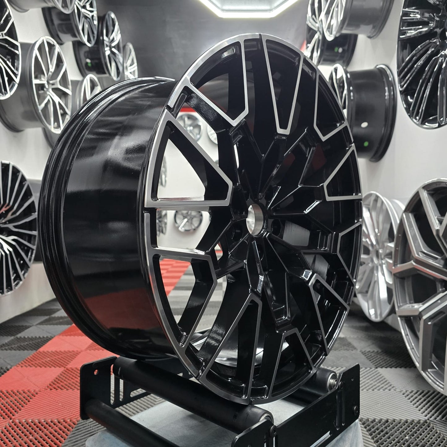 20" 360 Replacemet Style Alloy Wheels Black Machine face