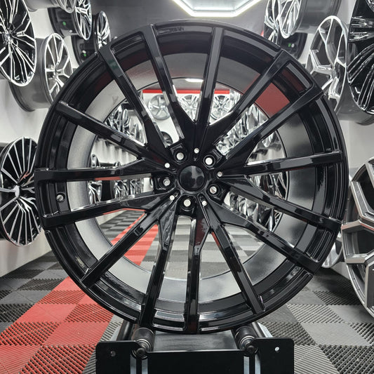 22" F5X Style Replacement Alloy Wheels BLACK