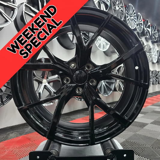 19" 5x112 396500 Style Alloy Wheels BLACK