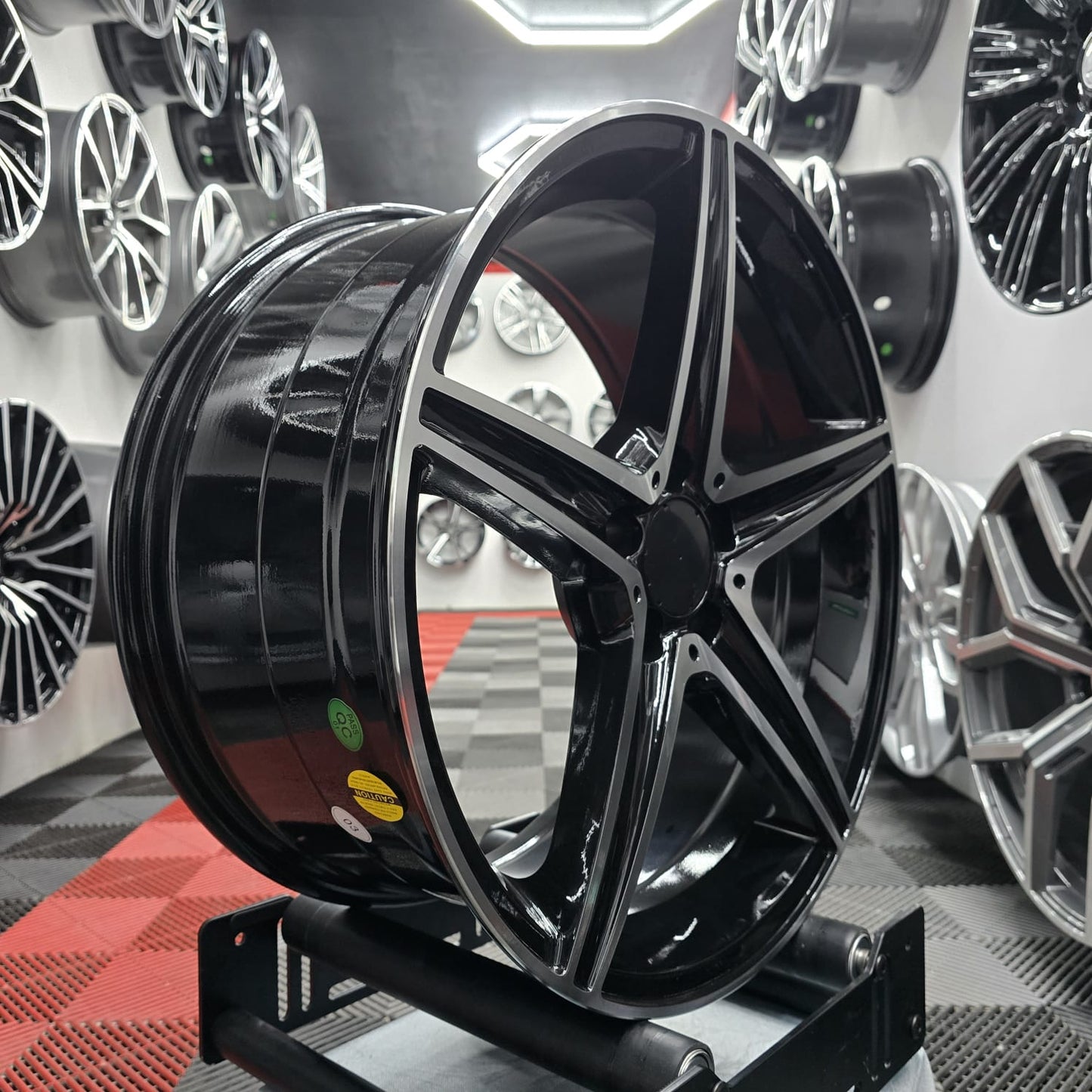 19" 230029 Style Alloy Wheels Black Machine face
